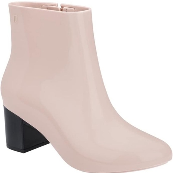MELISSA SHOES PINK BLACK BOOTS SIZE 10 VEGAN - Picture 1 of 7